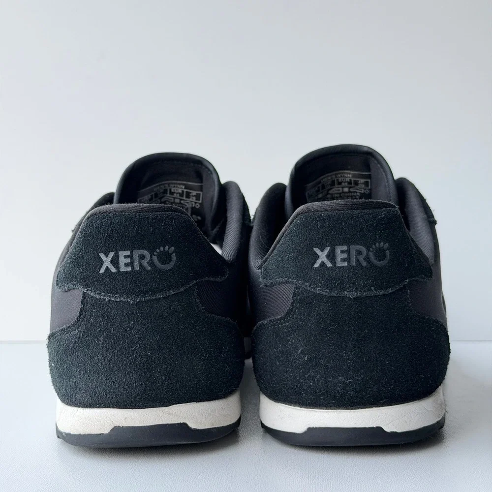 Xero Shoes Wynn Sneakers Mens 11 Black Barefoot Suede Minimalist Zero Drop